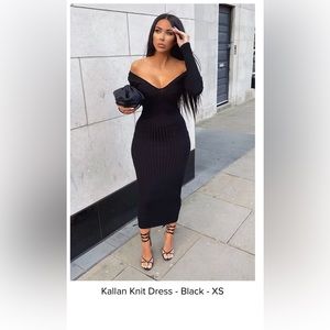 COPY - Black long knit dress